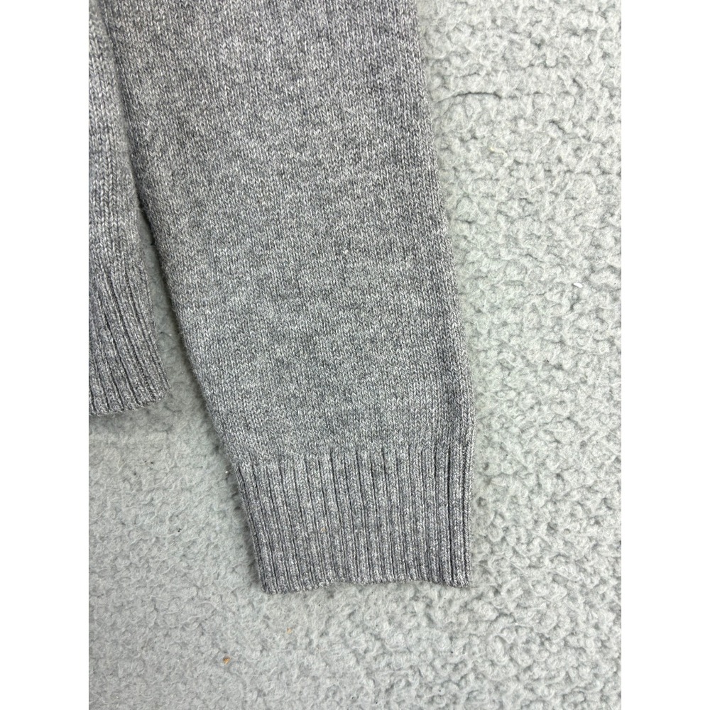 Lands End Argyle V-Neck Cardigan Sweater Womens M 10-12 Gray Wool Blend Preppy - Picture 3 of 10